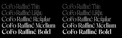 Contrast Foundry released CoFo Raffiné designed by Olga Kovalenko.