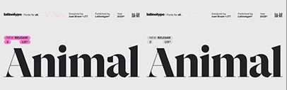 Latinotype released Animal.