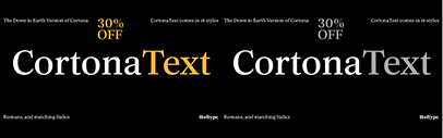 Hoftype released Cortona Text.