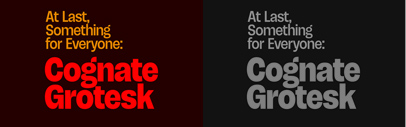 Cognate Grotesk by James Plattner was added to Future Fonts.