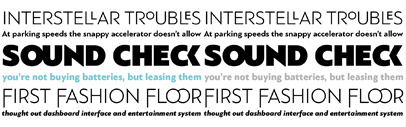 PF Bague Sans Pro is a versatile monoline typeface with a distinct and eye-catching personality.