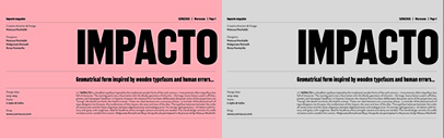 Capitalics Warsaw Type Foundry released Impacto.