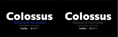 CocijoType and Lechuga Type released Colossus designed by Elí Castellanos and Antonio Mejía Lechuga.