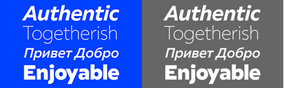 Typejockeys released Marie. It comes in 16 styles‚ from Thin to Black‚ including Italics‚ and features a Cyrillic character set.