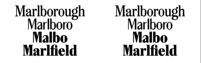 Marlfield was expanded. The initial bold serif was joined by a regular serif and two sans-serif counterparts: Sans Regular and Sans Bold.