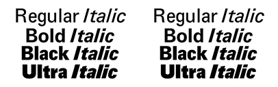 Source Type added Bold Italic‚ Black‚ Black Italic‚ Ultra‚ and Ultra Italic to UN-11.