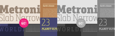 Metronic Slab Narrow is the condensed version of the Metronic Slab font family. Metronic Slab Narrow Complete is 60% off till March 1.