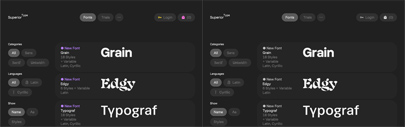 Superior Type’s website was redesigned. Besides it‚ they released four new typefaces: Grain‚ Edgy‚ Typograf‚ and Svatopluk Max.