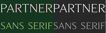 Sudtipos released Partner. Partner is a variable type family in which sans and serif coexist within a single file‚ connected by a continuous axis that moves seamlessly from one to the other‚ and from light to black.