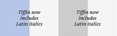 Italics were added to Tiffin.