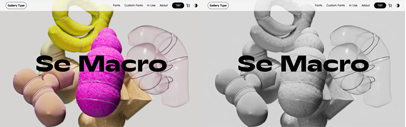 Gallery Type‚ Daniel Perraudin’s foundry‚ was launched four months ago. Golt‚ Maurizio‚ and Se Macro are available.