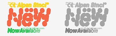 PFA-Typefaces released Alpen Stencil.