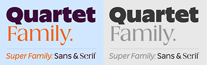 Capitalics Warsaw Type Foundry released Quartet Sans and Quartet Serif.