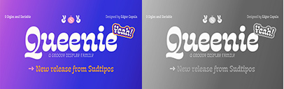 Sudtipos released Queenie designed by Edgar Capula.