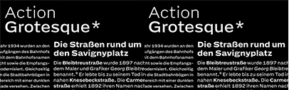 Commercial Type released Action Grotesque designed by Erik van Blokland.