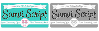 Samui Script‚ a new script typeface by @SchizotypeFonts. Introductory offer 35% off till March 20.