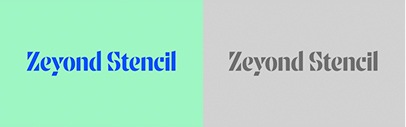 Blaze Type released Zeyond Stencil designed by Manau Quellec.