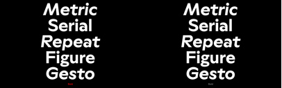 British Standard Type added italics to Ritma.