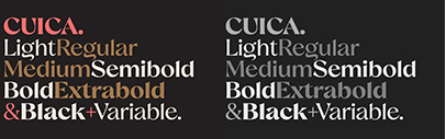 Sudtipos released Cuica designed by Alejandro Paul.