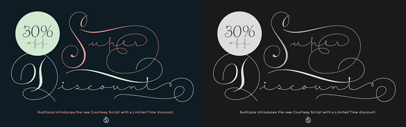 Courtesy Script Pro‚ a new script typeface by @alepaul. 30% off till April 20.