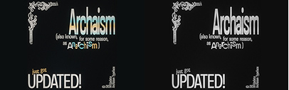 Archaism was updated.