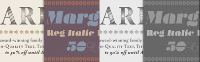 Arlt and Margarita by @pampatype are 50% off till April 15.