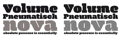 Manometer‚ a pneumatic ultra-black slab serif typeface with soft corners fine counters