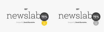 Newslab‚ a slab serif typeface by @Latinotype. Newslab Family is 75% off till June 15.