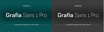 Grafia Sans 1 Pro&sbquo; a squarish grotesk&sbquo; by  Ricardo Santos