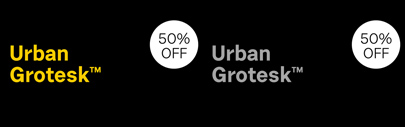 Urban Grotesk by @SCTF. 50% off till June 25 at MyFonts