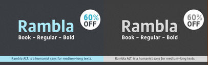Rambla Alt‚ a humanist sans‚ is 60% off until Jul 4