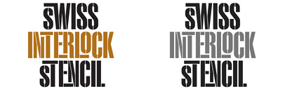 Swiss Interlock Stencil by Photo-Lettering.