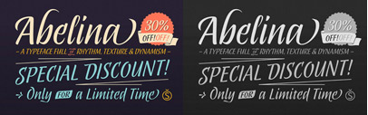 Abelina designed by @yaniarabena and @GuilleVizzari. 30% off until Jul 20.