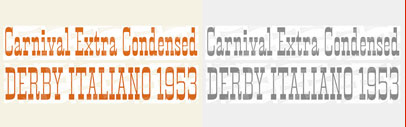 Carnival Extra Condensed digitized by @typeoff is available at @photolettering.