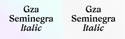 Gza&sbquo; a serif face by @FontSeek: it draws its inspiraton from De Vinne by Gustav Schroeder.