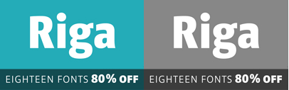 Riga&sbquo; a space-saving and legible typeface by @LudwigType. Riga Family is 80% off till August 12. For small sizes on screen Riga Screen is also available.