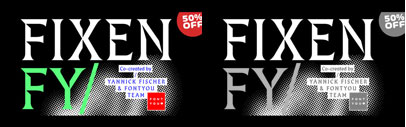 Fixen FY‚ a chiseled typeface with flared pointed serifs‚ by @fontyouverymuch. 50% off till August 22.