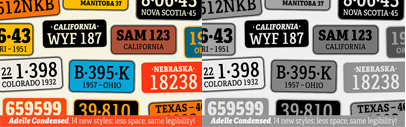 Adelle Condensed by @TypeTogether: Adelle was expanded with 14 condensed styles.
