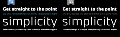 Accura&sbquo; a sans serif font with a technological aspect and simple letterforms&sbquo; published by dooType. 60% off until Sep 20.