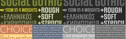 Social Gothic 2 and Dokument Pro by Canda Type