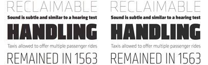 Klavika Display has been released. Available in four weights – Thin‚ Extra Light‚ Black and Ultra Black – and two widths – Standard and Condensed.