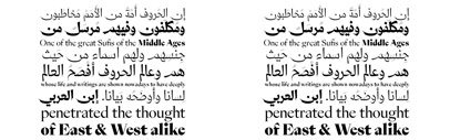 29LT Zeyn&sbquo; an elegant&sbquo; contemporary Arabic and Latin typeface. Designed by Pascal Zoghbi [29 Letters] and Ian Party [SwissTypefaces].