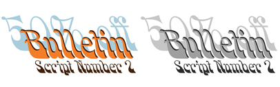 HWT Bulletin Script Two by Hamilton Wood Type Foundry. 50% off till Oct 20.