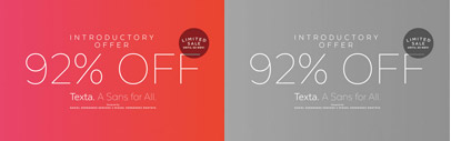 Texta‚ a geometric sans‚ by @Latinotype. Texta Complete Family is 92% off till Nov 22.