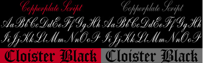 Norberto by Castle Type is only $9 (7 EUR) until the end of November. Cloister Black‚ Copperplate Script‚ Goudy Lombardy‚ and Goudy Text are also 30% off until the end of the year.