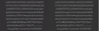 Rum Serif by Trine Rask is available at Village.